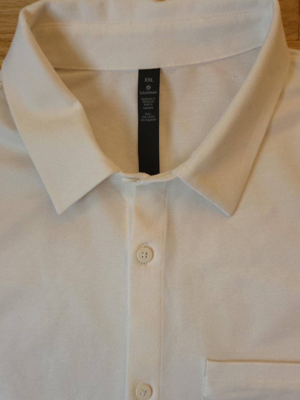 Lululemon Commission Long Sleeve Button Down Shirt White Men's Size XXL
